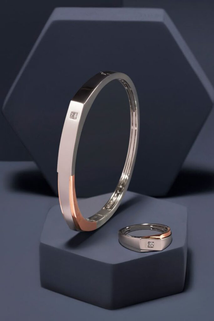 Gold Hexagon Bangle 25e01baf0e0b8e45c948090454f97b44