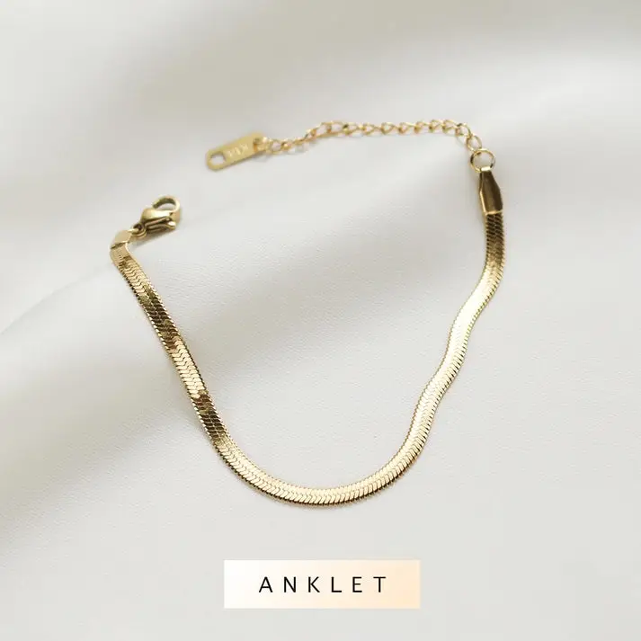 paige herringbone chain anklet paige herringbone chain anklet